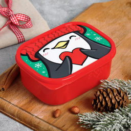 Цена за 2 шт. Ланч - бокс новогодний Пингвины, 500 мл
