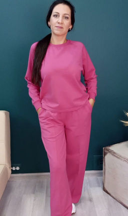 Комплект(костюм) с брюками палаццо Футер 2-х нитка - Relay фото 116