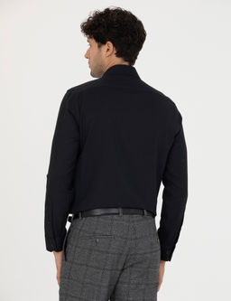 Siyah Slim Fit Uzun Kollu G_mlek