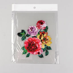 Цена за 5 шт. Термонаклейка Цветы, 17?16 см