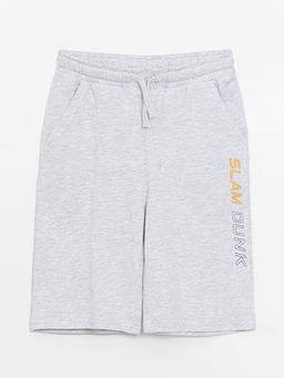 Beli Lastikli Bask?l? Erkek ?ocuk ?ort - Waikiki фото 3