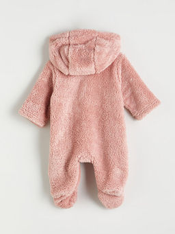 Kap??onlu Uzun Kollu K?z Bebek Pel?? Tulum