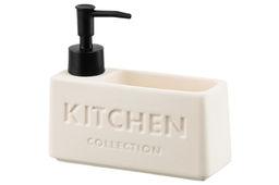 Диспенсер для моющего средства 420 мл, 16.5*5,5*14.5 см, "KITCHEN", бежевый