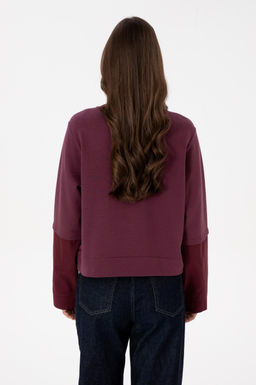 Kad_n Bordo G_mlek Detayl_ Bisiklet Yaka Sweatshirt - U.s. polo assn фото 5