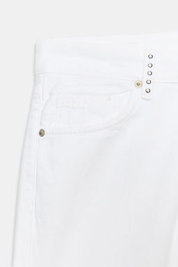JEANS TRF WIDE LEG TIRO BAJO TACHAS / Blanco - Zara фото 11