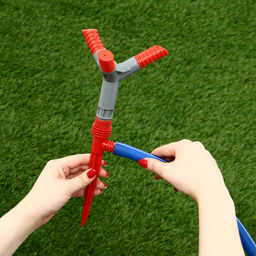 Цена за 2 шт. Распылитель 3−лепестковый, штуцер под шланги 1/2" (12 мм) − 5/8" (16 мм) − 3/4" (19 мм), пика, пластик, Greengo