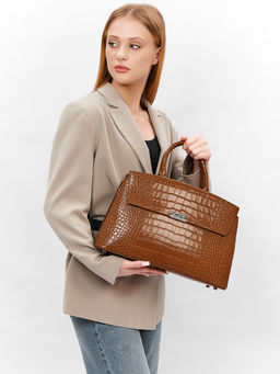 LACCOMA сумка НИ8099-рыжий натуральная кожа хлопок