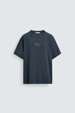 CAMISETA BOLSILLO BORDADOS N?UTICOS / Azul lavado