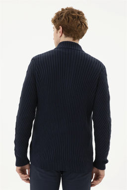 Мужской темно-синий трикотажный кардиган - U.s. polo assn фото 5