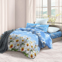 Покрывало стеганое Воздушные ромашки 240х215см, спальное место 160см, бязь набивная Комфорт 121г/м2, хлопок 100%, многоигольная стежка, наполнитель синтепон 70гр, подкладка бязь отбеленная 121г/м2, Домашняя мода (Россия)  фото 7