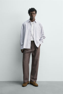 CAMISA POPEL?N CUADROS / Celeste