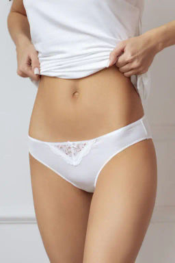ALMANDO MELADO Трусы женские База "MINI SLIP" Цвет:белый