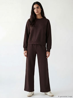 Bisiklet Yaka Oversize Kad?n Sweatshirt