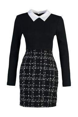 Siyah Tuvit Dokuma Elbise TWOAW21EL0454