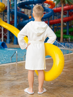 Халат детский молочный