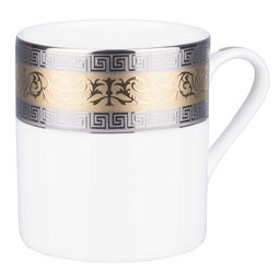 41480 GIPFEL Кофейная пара HERMES (чашка 90 мл, блюдце 13 см). Материал: костяной фарфор. Цвет: белый с золотым.  фото 3