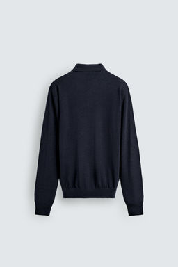 WOOL/SILK KNIT POLO SHIRT - Zara фото 8