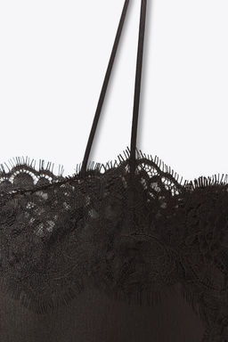 ZW COLLECTION SATIN LACE TOP - Zara фото 9