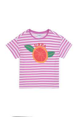 U. S. Polo Assn / Фиолетовая футболка с круглым вырезом для девочек - U.s. polo assn фото 2