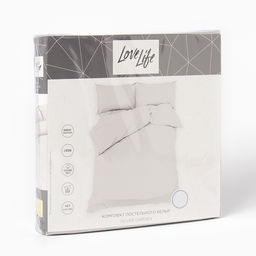 Постельное бельё дуэт LoveLife Silver garden, сатин