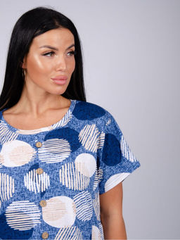 Платье "Селеста 2" синее, трикотаж