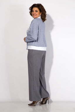 Костюм Liliana 1350-Бр-Пн небесный+серый  фото 4