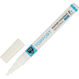 Маркер лаковый Topfort Industrial Plus 2 мм белый