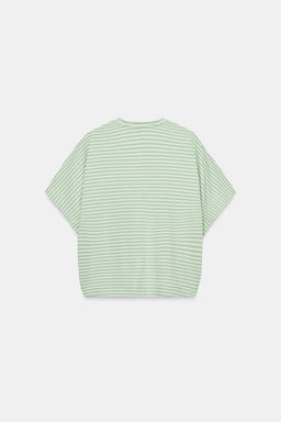CAMISETA OVERSIZED RAYAS / Verdes - Zara фото 5