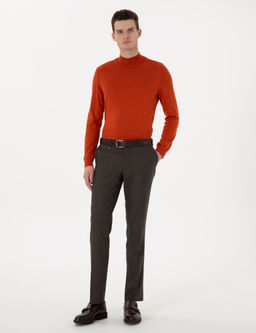 Kahverengi Slim Fit Kuma_ Pantolon