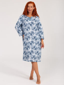 Ночная сорочка женская футер начёс МАДИНА ИНДИГО - Domtrik фото 7