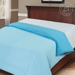 Пододеяльник трикотажный на молнии Клетка (голубой) 200х215/1 шт. - 200х215 Трикотаж