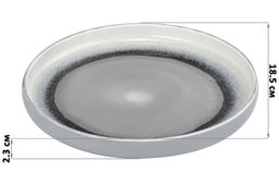 Тарелка 18,5*18,5*2,3 см Серый меланж с бортиком, NEW BONE CHINA - Elan gallery фото 2