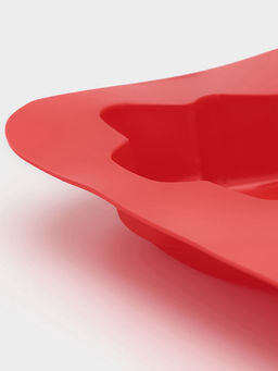 Форма для выпечки Доляна «Новый год. Праздник к нам приходит», силикон, 26×17.5 см, 6 ячеек, красная