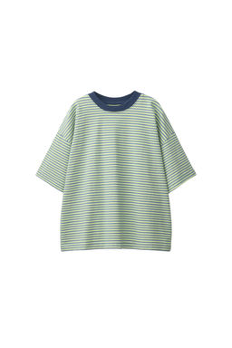 CAMISETA HEAVY WEIGHT RAYAS / Raya verde