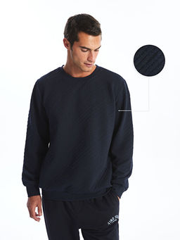 Bisiklet Yaka Uzun Kollu Erkek Sweatshirt - Waikiki фото 3