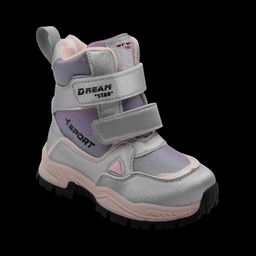 Ботинки мембранные на меху В6675-17 серебро