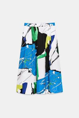 FALDA MIDI ESTAMPADA PLIEGUES / Multicolor - Zara фото 6