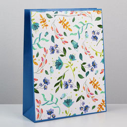 Цена за 2 шт. Пакет подарочный ламинированный, упаковка, Best wishes, L 28?38?9 см