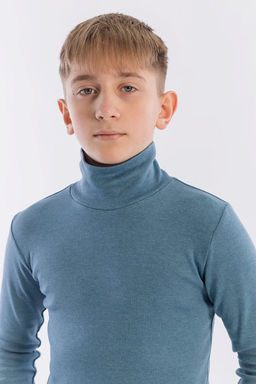 Водолазка из кашкорсе М21894гм Серо-голубой - Елена фото 3