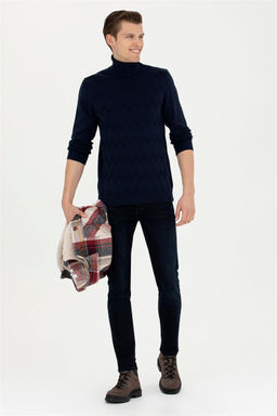 Мужской темно-синий свитер - U.s. polo assn фото 11