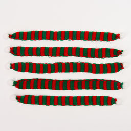 Шарфик для игрушек вязаный «Зимнее утро», набор 5 шт., размер — 27×2 см