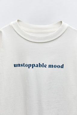 T-SHIRT WITH SLOGAN - Zara фото 3