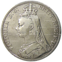 Монета 1 крона 1890 года Великобритания