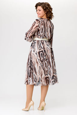 Платье Swallow 770.2 полоска молочная+серая - Mira fashion фото 16