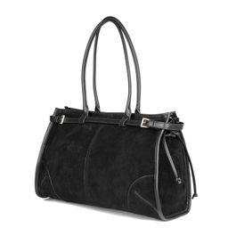 0906 black, Женская замшевая сумка, Barcelo Biagi