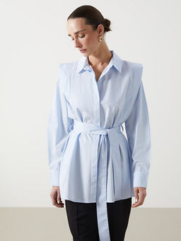 D?z Uzun Kollu Kad?n G?mlek Tunik