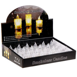 Цена за 24 шт. Свеча светодиодная «Романтик» горит жёлтым