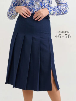 Расклешенная юбка со складками из костюмной ткани с добавлением шерсти