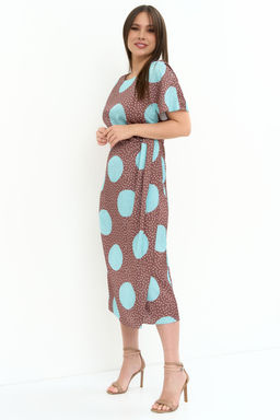 Платье Magia mody 2276 какао+бирюза