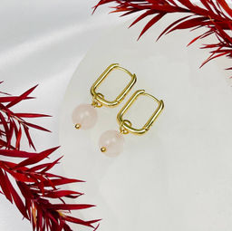 Серьги из Розового кварца